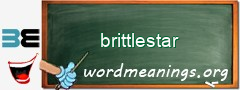 WordMeaning blackboard for brittlestar